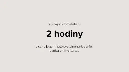 Prenájom ateliéru 2 hodiny