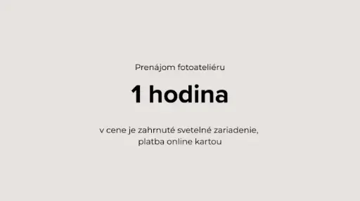 Prenájom ateliéru 1 hodina
